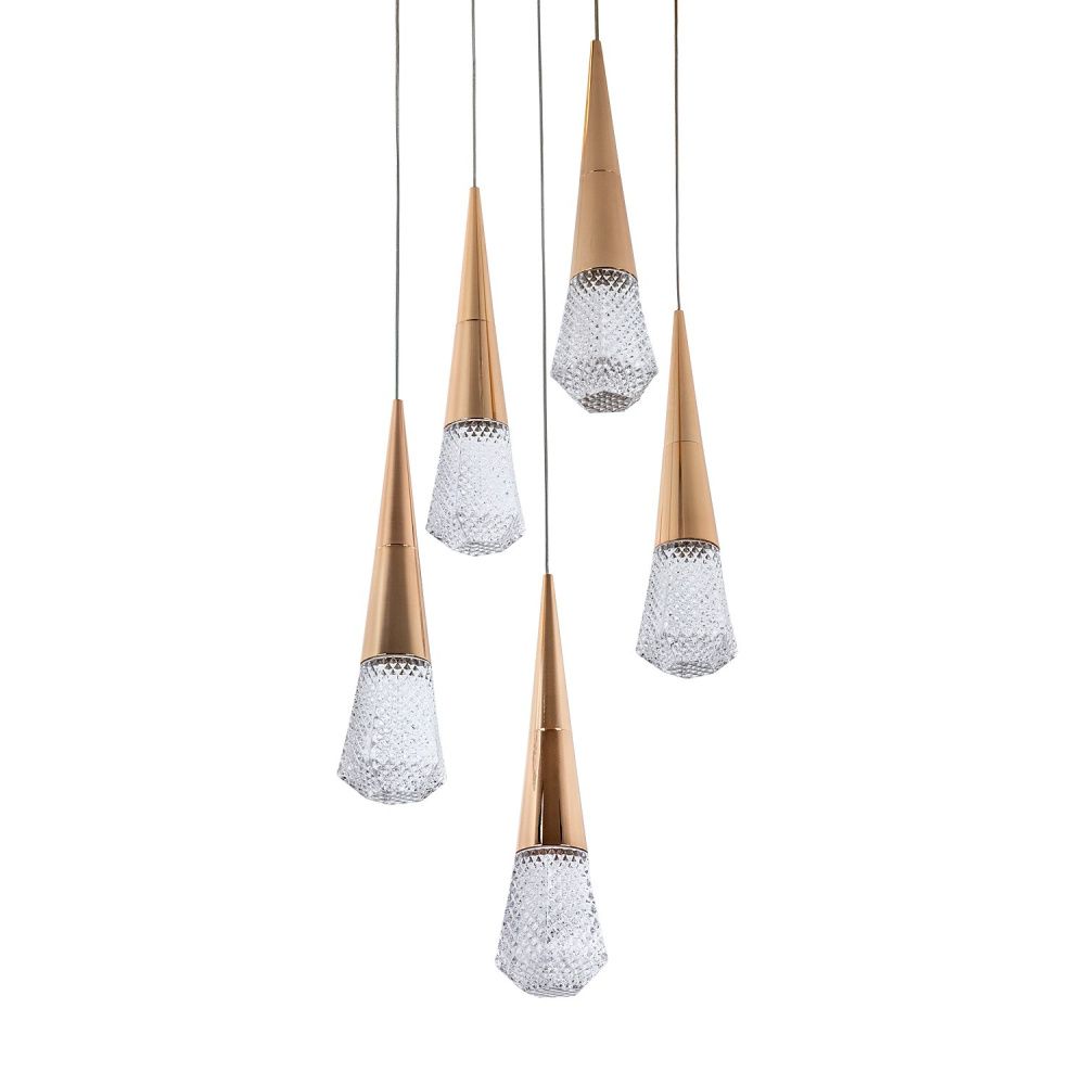 Подвесной светильник 30*30*97 см, LED 15W, 4000K, Золото MODELUX ML.3315.5