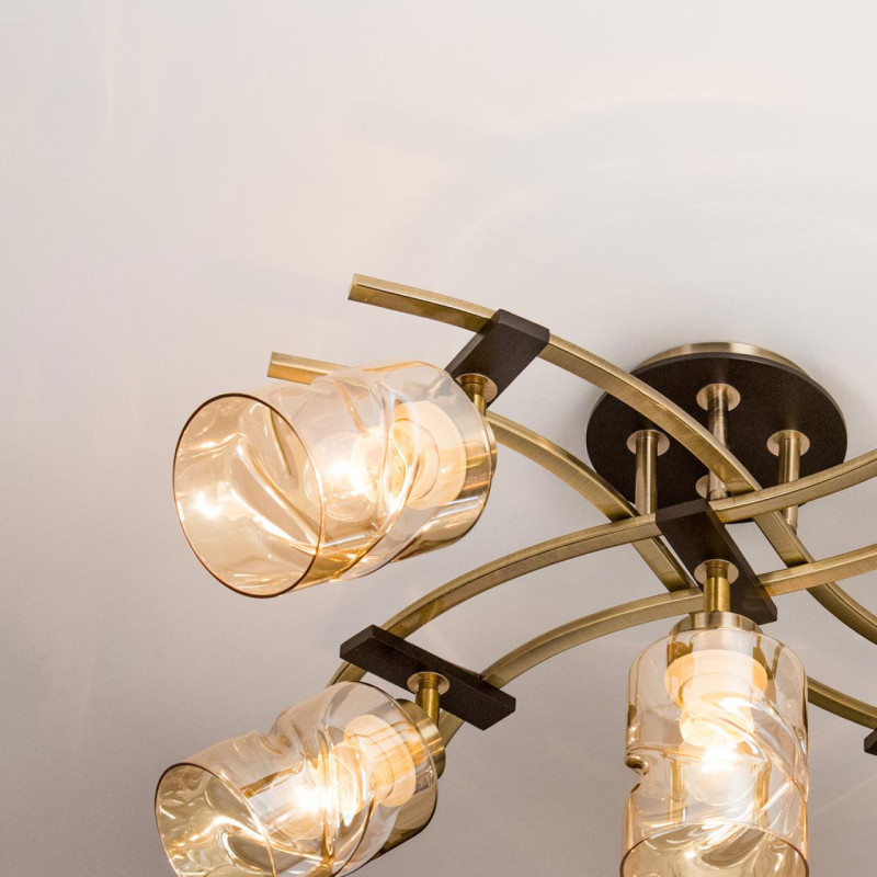 Люстра потолочная Citilux Мерида CL142154 Бронза\Венге 60*60*38