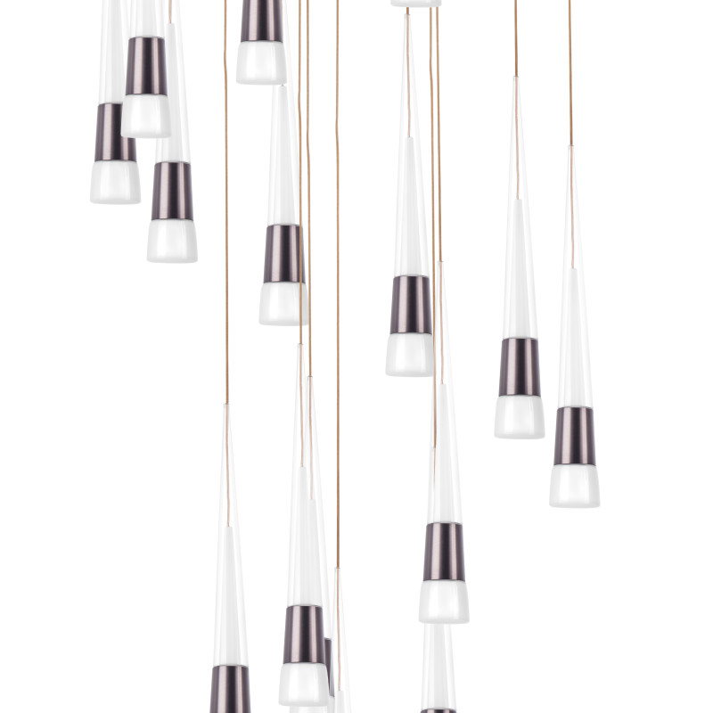 Каскадная люстра 65*250 см, LED, 80W, 3000K Lightstar Cone 757161, красный