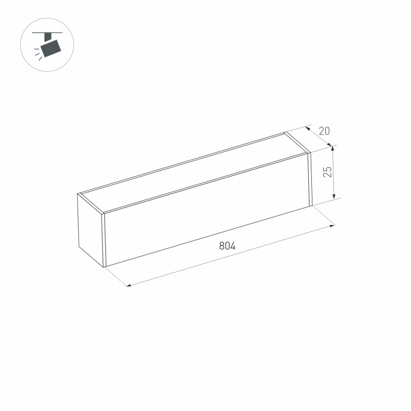 Светильник на шине Arlight 034212 80,4*2*2,5 см, 24W, белый (дневной)K,