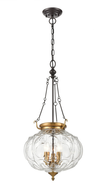 Подвесной светильник  35*160 см, 3*E14 коричневый, бронза Vele Luce Helen VL4266P13