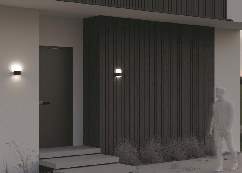 Светильник настенный 8*16*17 см, LED, 12W, 3000К, Maytoni Rom O442WL-L12GF3K1 серый