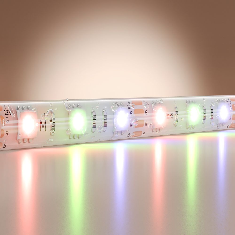 Светодиодная лента Base 12В 5050 14,4Вт/м RGB 5м IP 65 201196 Maytoni Technical, цена за метр, катушкой по 5 м