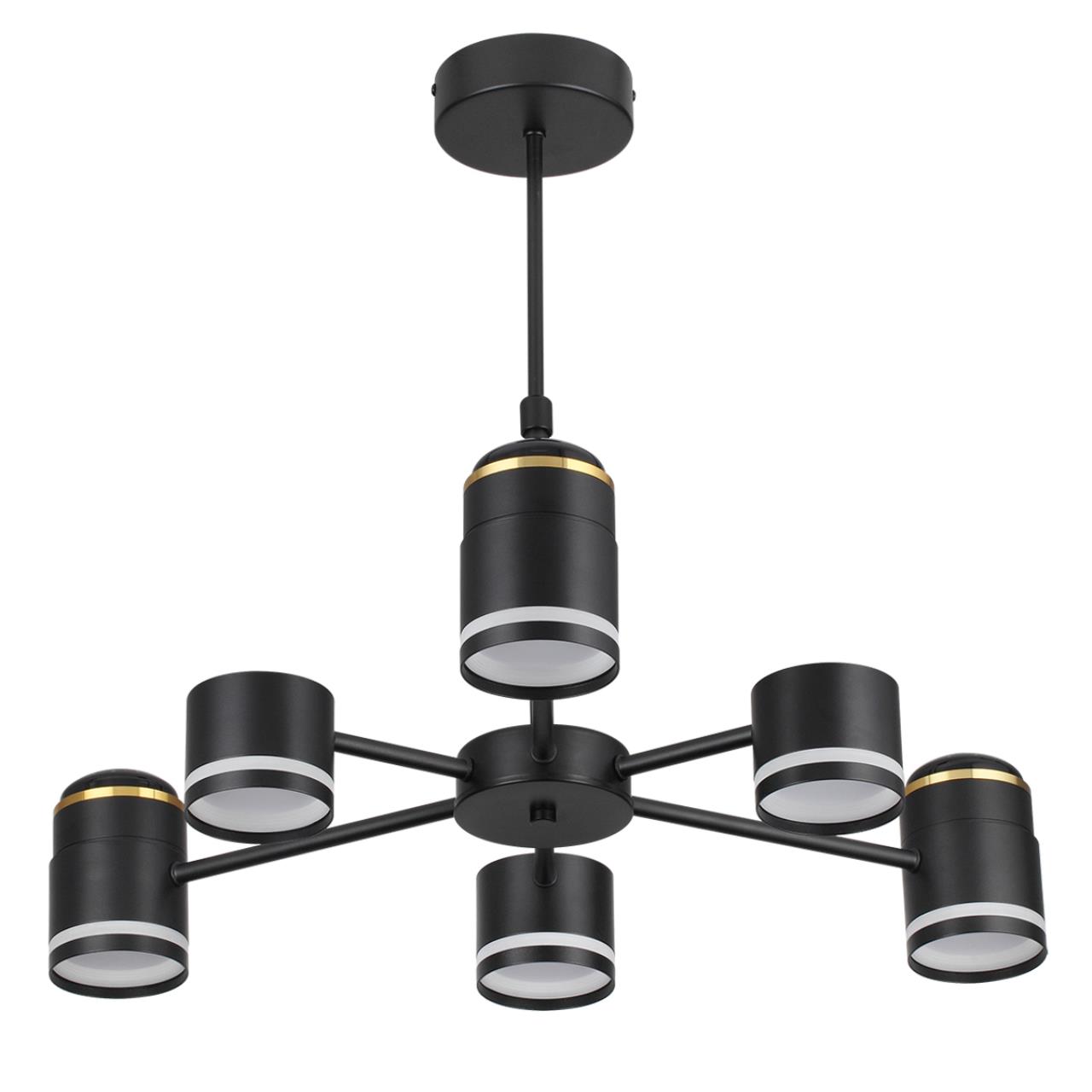 Люстра потолочная 56*59*31/51 см, 6*GX53*10W+3*LED*5W 2700K Lumion Virsava 8234/6C черный