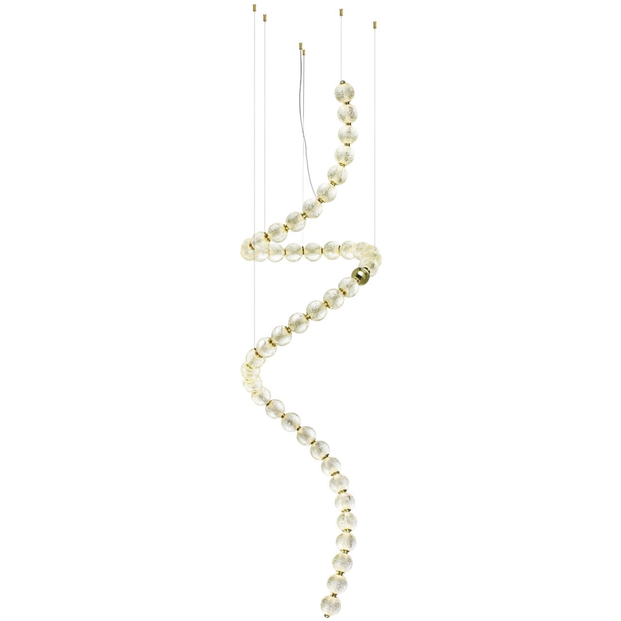 Светодиодный светильник 75 см, 132W, 4000K, Odeon Light CRYSTAL 5008/132L, золото