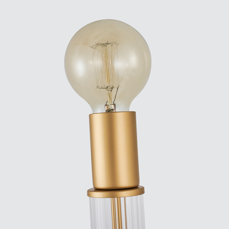 Бра Favourite Cedit 4006-1W, D125*W100*H310, золота, декоративный элемент из прозрачного рельефного стекла