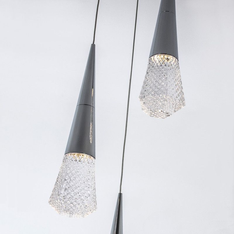 Подвесной светильник 21*21*90 см, LED 9W, 4000K, Хром MODELUX ML.3315.3