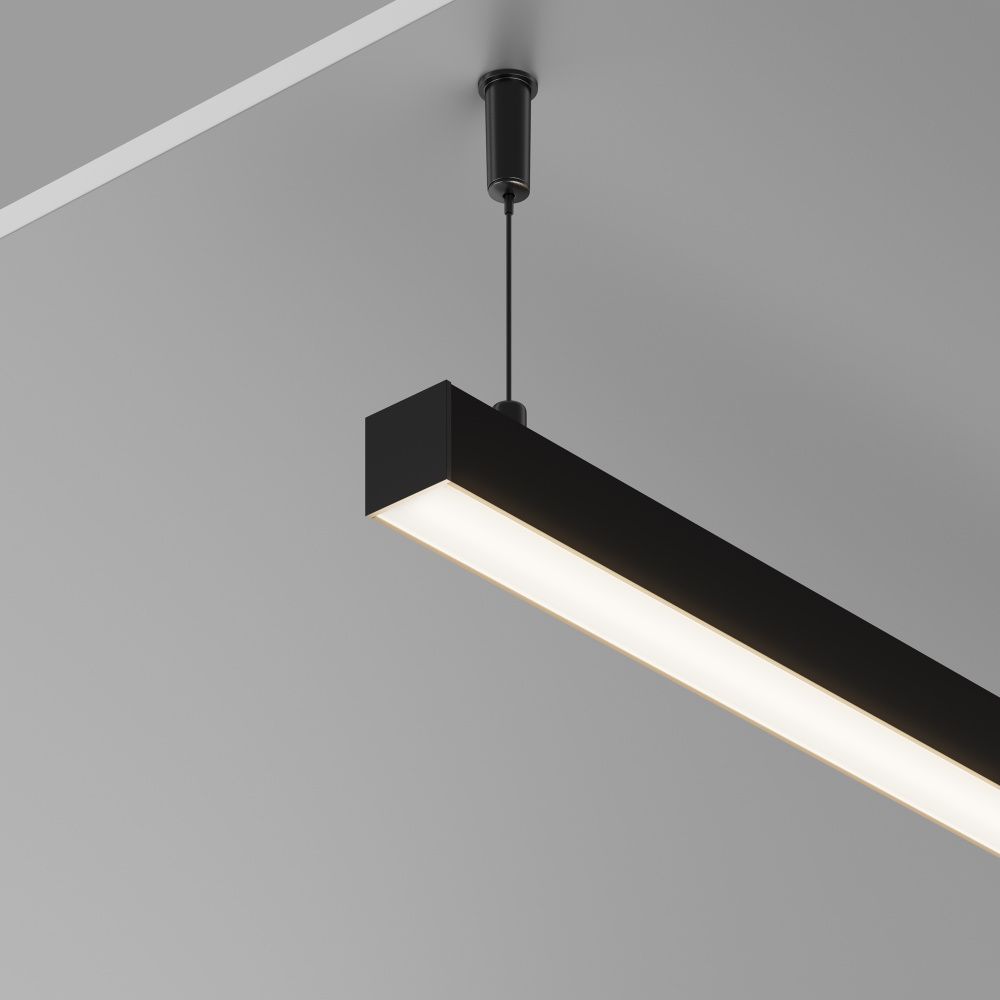 Алюминиевый профиль накладной-подвесной 25x22 (Черный, 2 м), ALM-2522-B-2M 633013, 200*3*2 см, Maytoni  633013, Черный