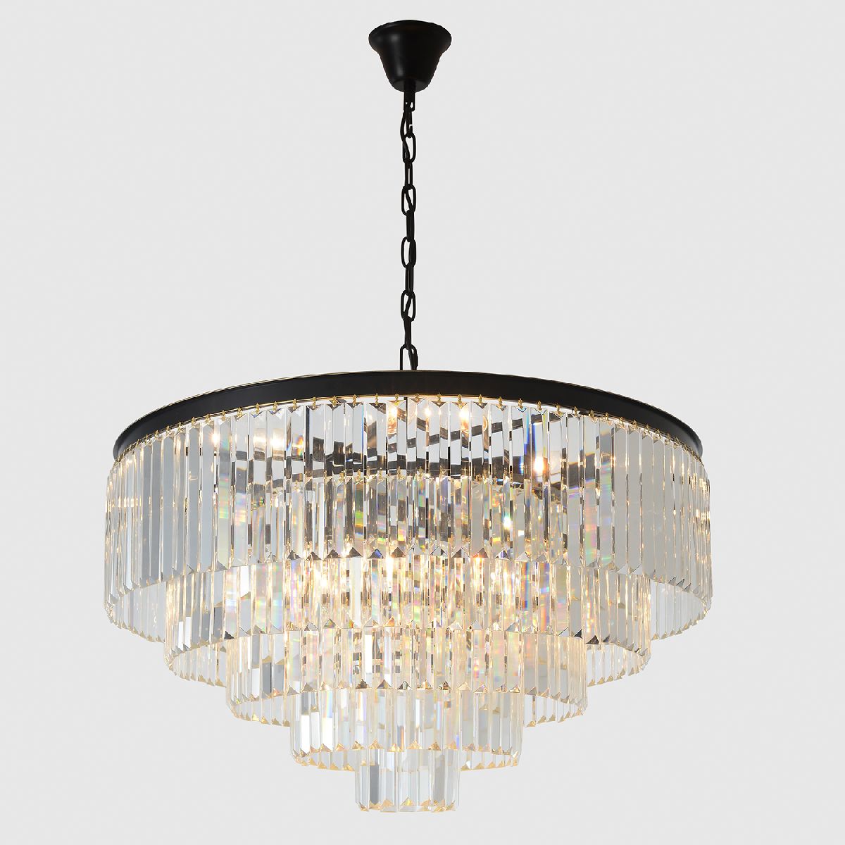 Подвесная люстра 79 см, Crystal Lux MAXIME SP13 BLACK, черный