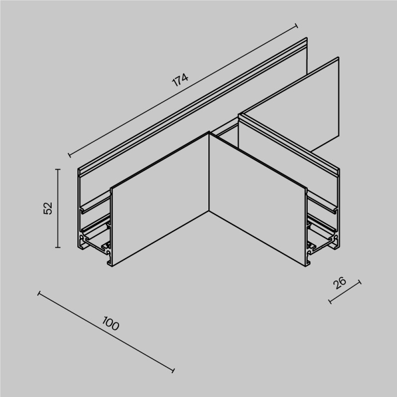 Коннектор Т-образный накладной Maytoni Technical Magnetic track system Exility TRA034CT-41B черный IP 20
