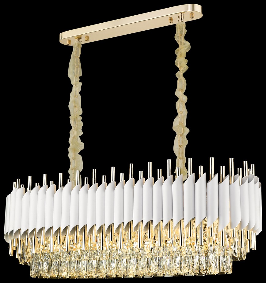Светильник подвесной Wertmark Cartuccia WE138.14.003, 85*32 см, белый, золото