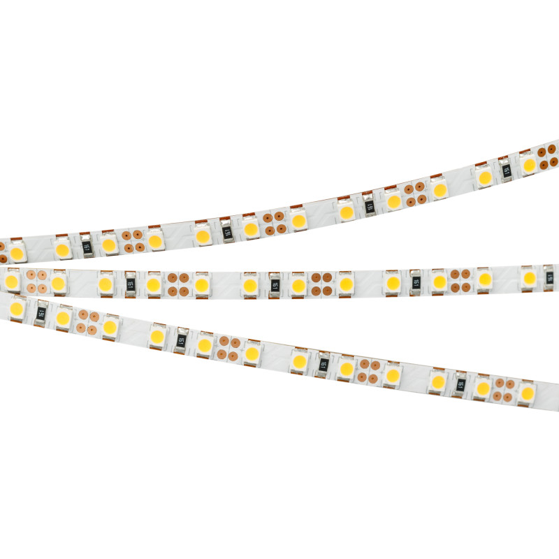 Лента RT-A120-5mm 12V Warm2400 (9.6 W/m, IP20, 2835, 5m) (Arlight, 9.6 Вт/м, IP20) 018101(2). Цена указана за 5 метров. Продается кратно 5 метрам.