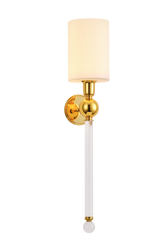 Бра Crystal Lux MIRABELLA AP1 GOLD/WHITE Золото