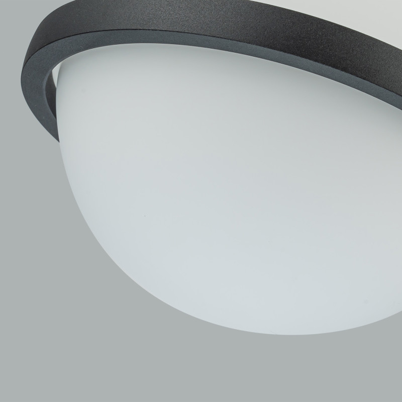Подвесной светильник 22,5*120 см, 20W, Favourite Ringar 4502-1P матовый черный, белое стекло