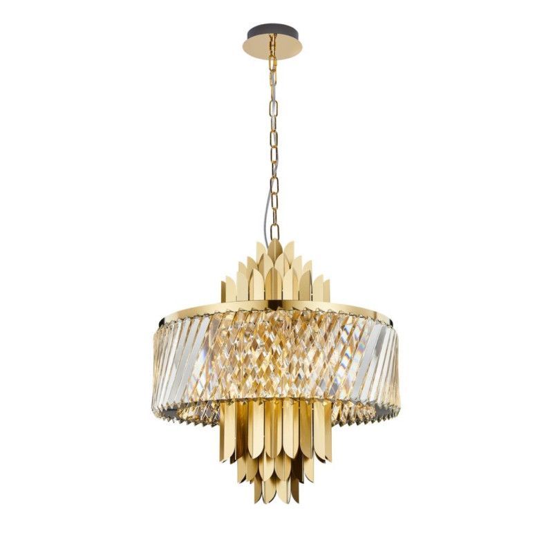 Подвесная люстра 55*59-164 см, 9*E14, 40W, Aployt Stefania APL.780.03.09, золотой
