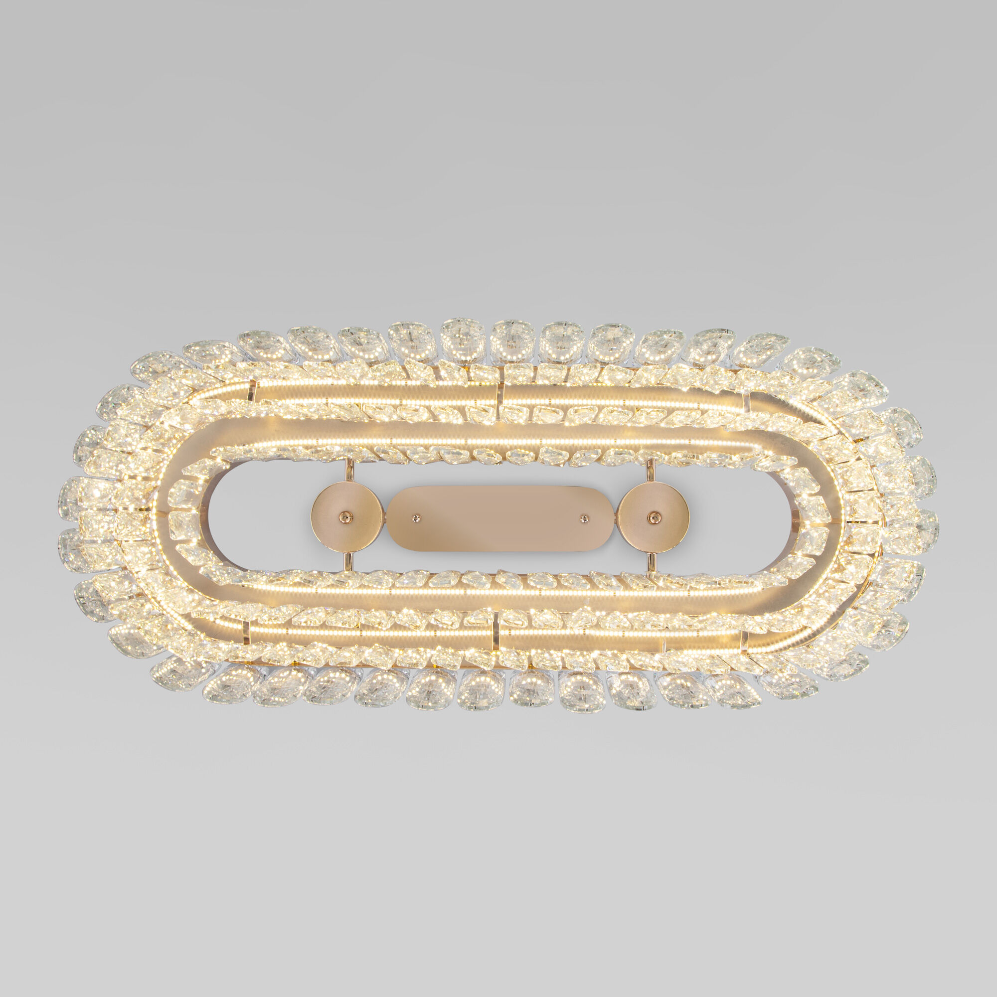 Подвесной светильник с хрусталем 90*36* см, *LED, 43W, 3000;4000;6000 Bogate's Chaleur 423/1, золото