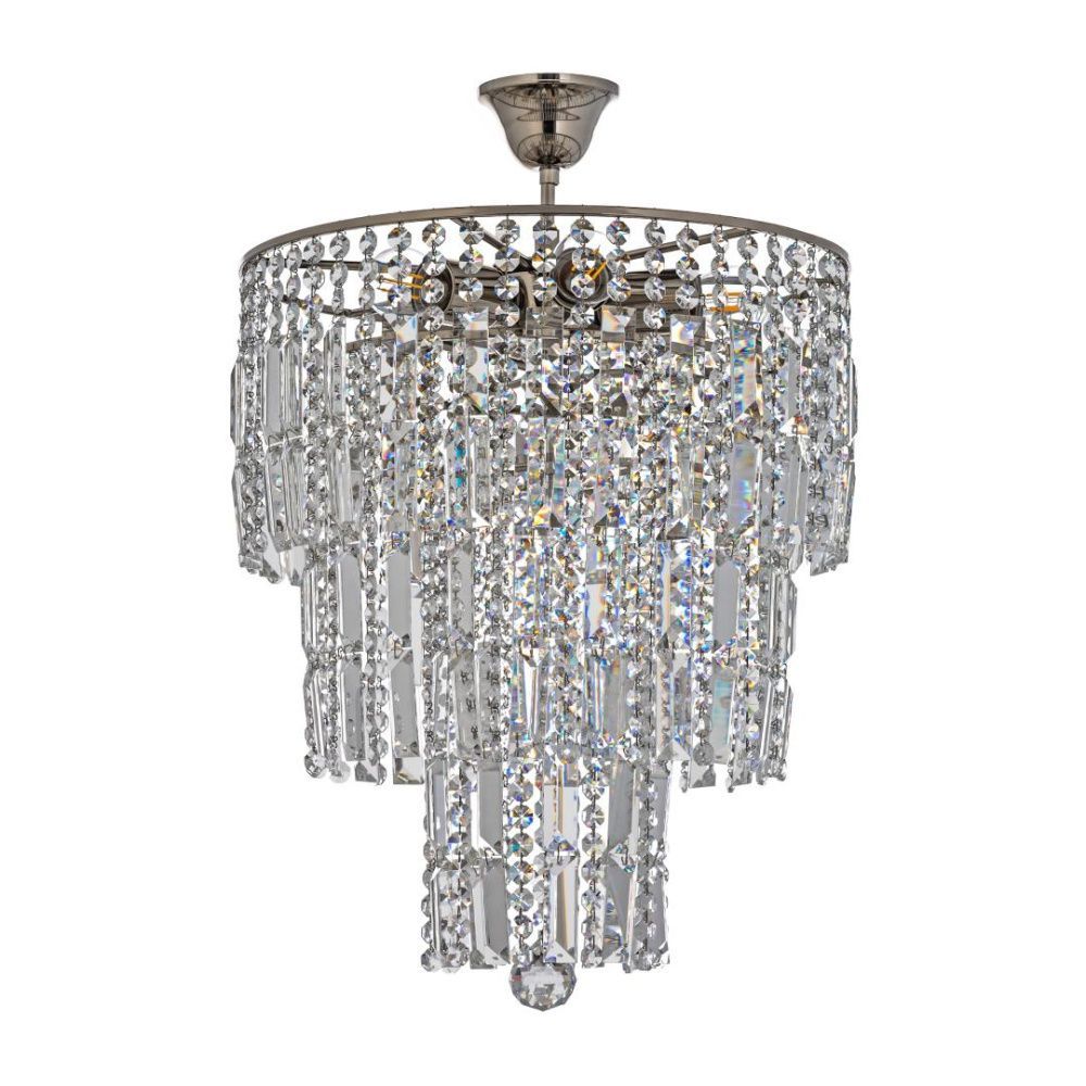 Люстра *38*54 см, 6*E27*60W, Arti Lampadari Napoli Nickel Napoli E 1.5.38.501 N, Матовый никель