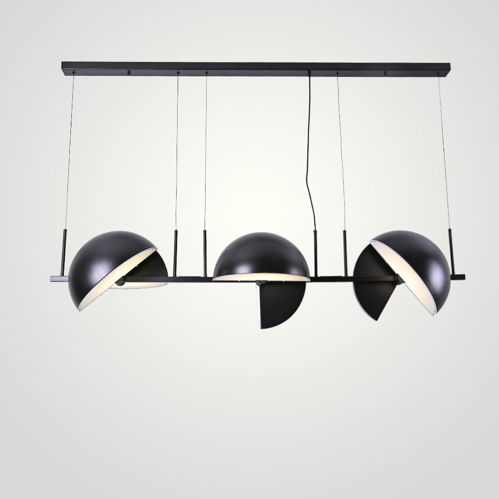 Подвесной светильник Trapeze Triplette by oblure 150*35*37 см, 6*E27*60W, ImperiumLoft 40.962, Чёрный