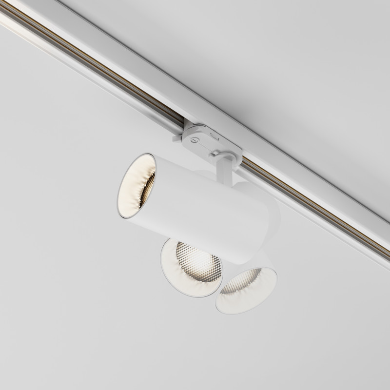 Трековый трехфазный светильник 7 см, 20W, 2700-5000K, Maytoni Focus Led TR197-3-20WCCT-M-W, белый