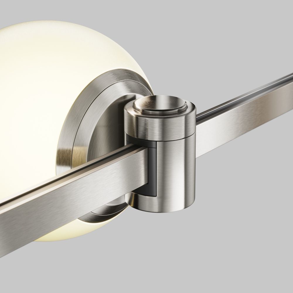 Трековый светильник 12,4*10*-10 см, *LED*5W, 3000K, Maytoni Technical Luna TR229-1-5W3K-PT, Платина