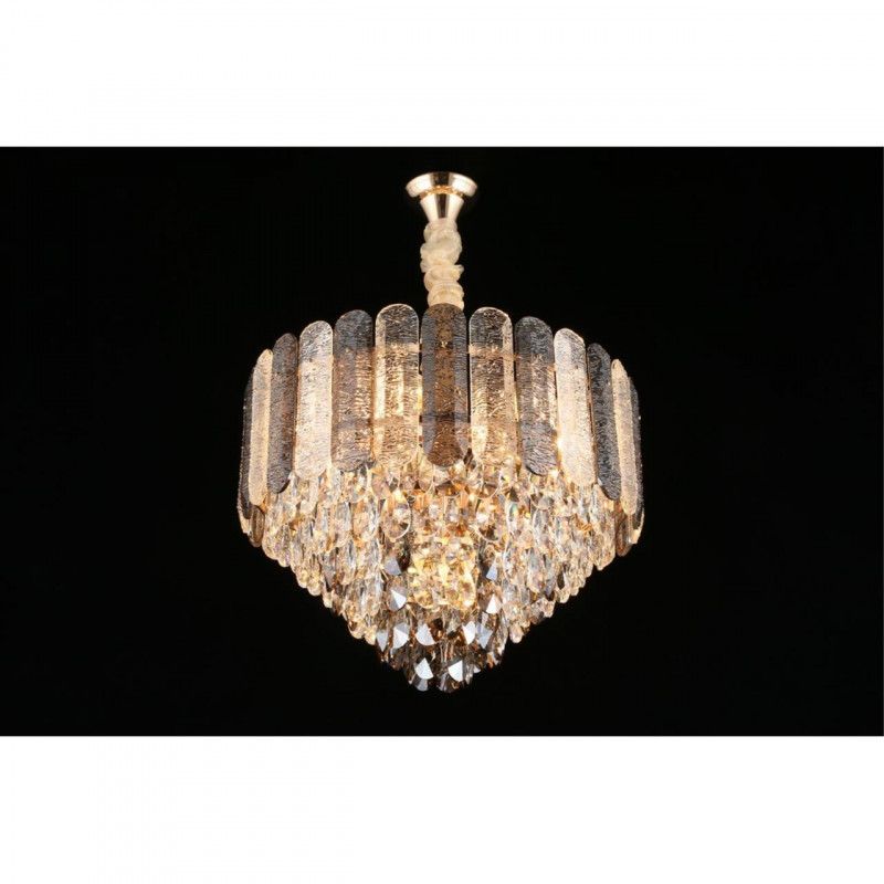 Подвесная люстра 50*55-100 см, E14, 40W, Aployt Rozel APL.770.03.10, золотой
