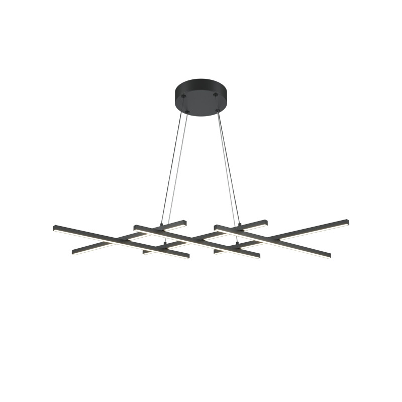 Подвесная люстра 103,5*30*307 см, LED, 40W, 4000К, Maytoni Halo MOD244PL-L50BK черный