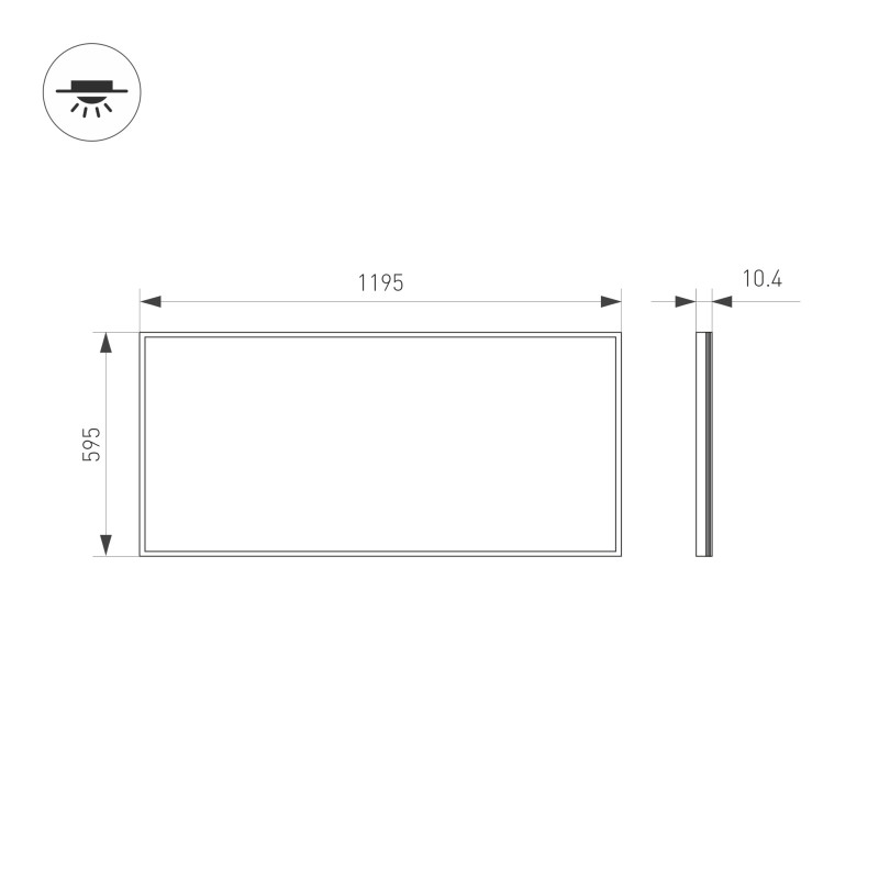 Офисный светильник Arlight 023158(1) 119,5*59,5*1,12 см, 48W, белый (холодный)K,