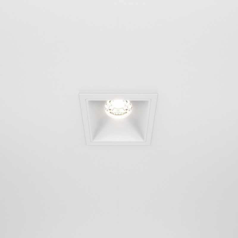 Светодиодный светильник 7 см, 10W, 4000K, Maytoni Downlight Alfa LED DL043-01-10W4K-SQ-W, белый