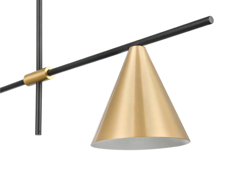 Подвесной светильник 15*115*50 см, 2+1*G9 / E27 черный, латунь Vele Luce Corda VL5534P03