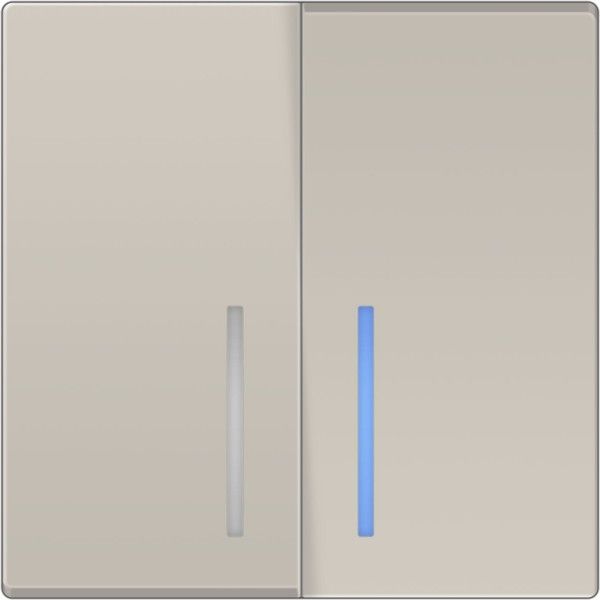 WL03-SW-2G-LED-ivory /Выключатель двухклавишный с подсветкой (слоновая кость), 4690389059285