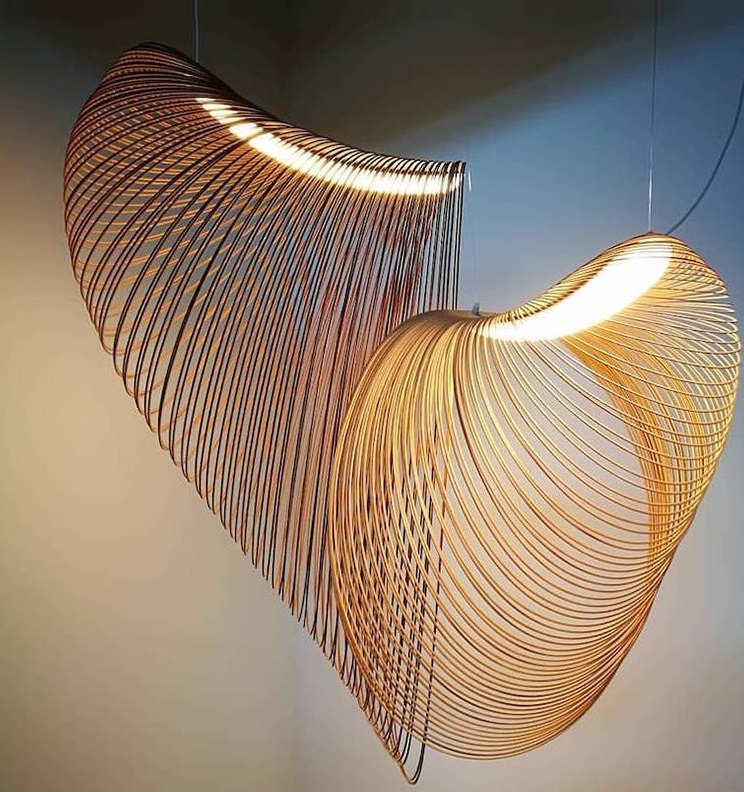 Светильник DZN-6410 КОРИЧНЕВЫЙ  D800/H600/1/LED/24W/3000K FOSSIL цвет древесины 24-08