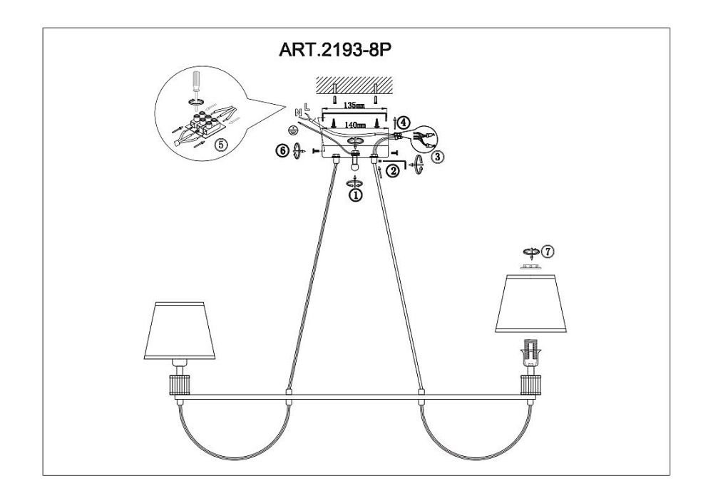 Люстра F-Promo Martina 2193-8P, D890*H335/660, хром