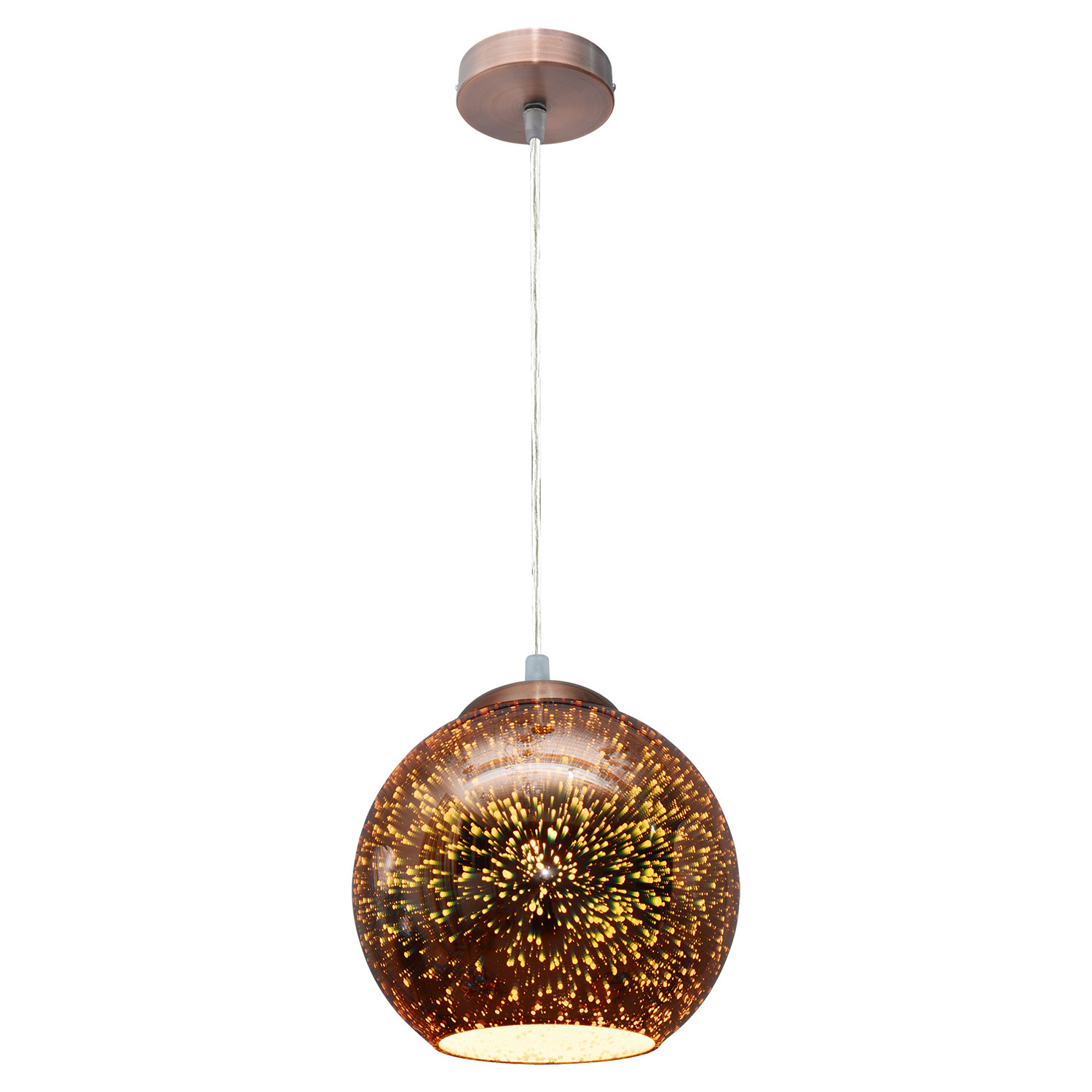 Подвесной светильник Lussole Ammon GRLSP-0198, 20*23 см, медный