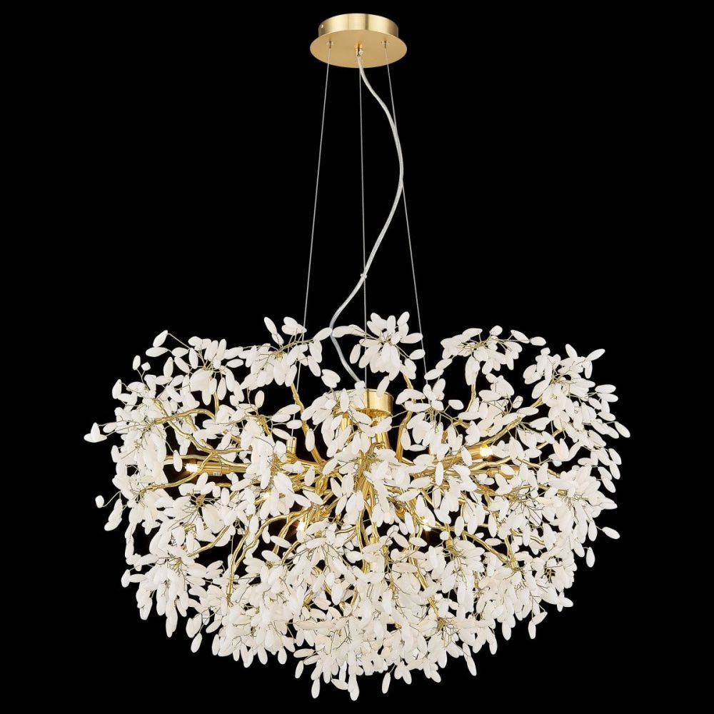 Подвесная люстра 80 см, Wertmark Dorothy WE193.13.403, матовое золото