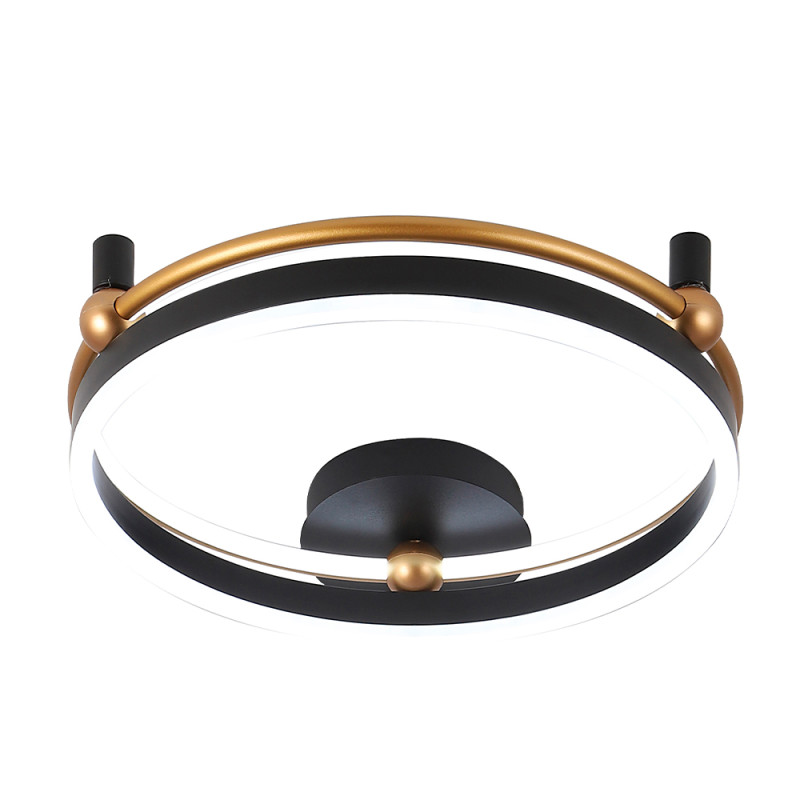 Светильник потолочный 47*10 см, LED*48W 3000-6300K Черный/Золото Crystal Lux FERNANDO PL48W LED BLACK/GOLD