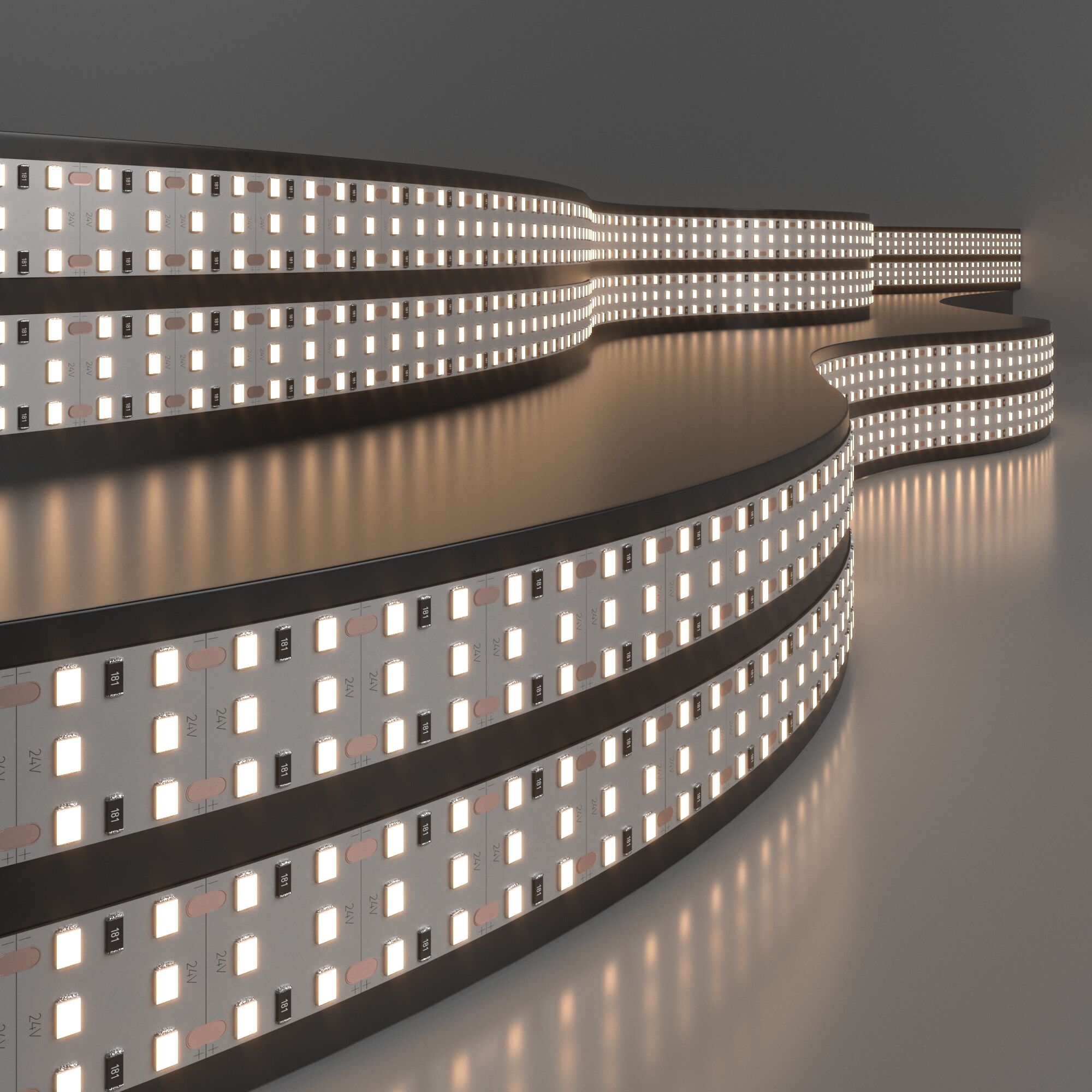 Лента светодиодная 360LED 26W IP20 трехрядная 3300К теплый белый 2835 24V 360Led 26W IP20 Elektrostandard