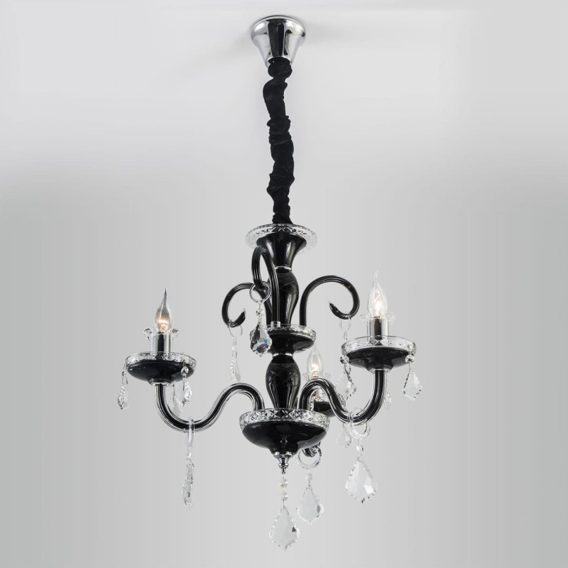 Хрустальный светильник Citilux CL352131, диаметр 60 см, черный, хром
