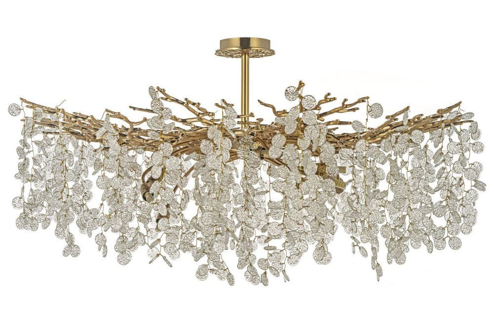 Люстра потолочная *100*55 см, 14*G9*40W, Dio D`arte Tavenna Gold Tavenna H 1.3.100.102 G, золотой