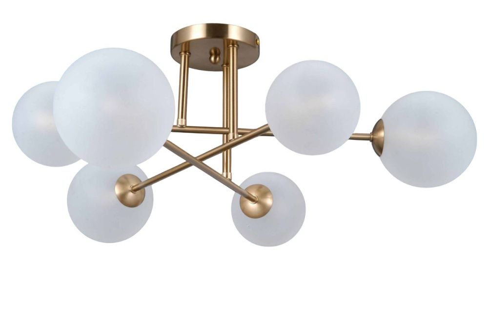 Люстра 70*70*25 см, 6*G9 Gerhort G31320/6GD WT, Золото