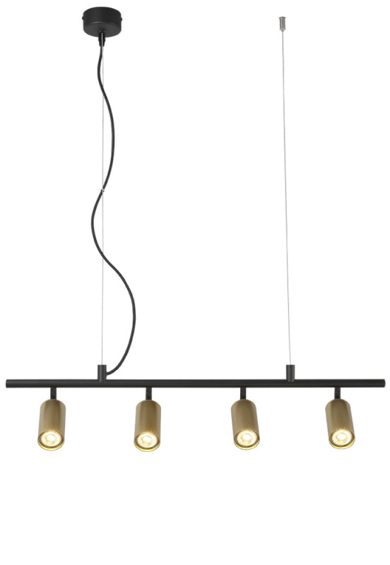 Светильник потолочный 80*6 см, Crystal Lux CLT 015C4 L800 BL-GO Черный+Золото