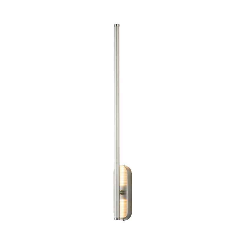 Бра 60 см, LED 12W, 3000K, 1800Lm, 2-3 м2 Favourite Reed 3002-1W, D70*W50*H600, каркас светильника в цвете никель