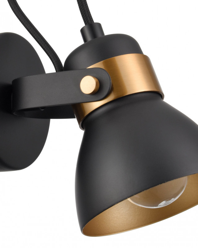 Спот 17*10*13 см, 1*E27 черный, золото Vele Luce Vulcano VL6544W01