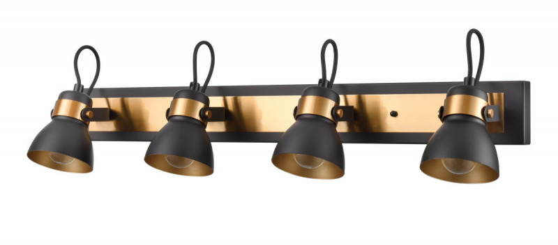 Спот 16*76*17 см, 4*E27 черный, золото Vele Luce Vulcano VL6544W04