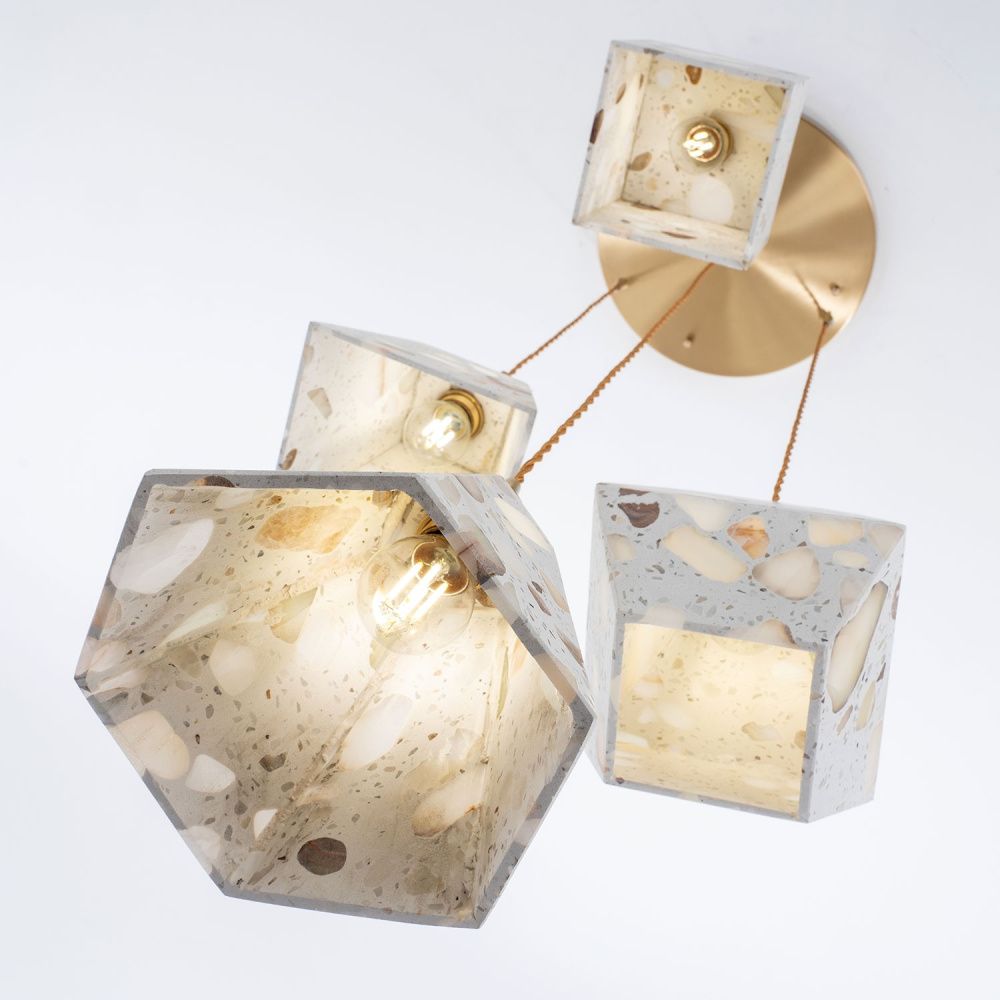 Подвесной светильник 48*40/100 см, 4*Е27 MODESTYLE MS.155.480 BS латунь