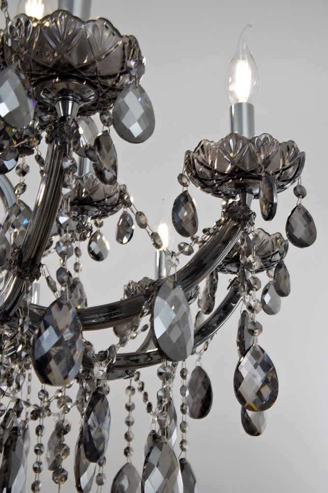 Подвесная люстра 89*89*116 см, Е14 16x40W, Чёрный, Дымчатый MODELUX premium ML.7002.16P