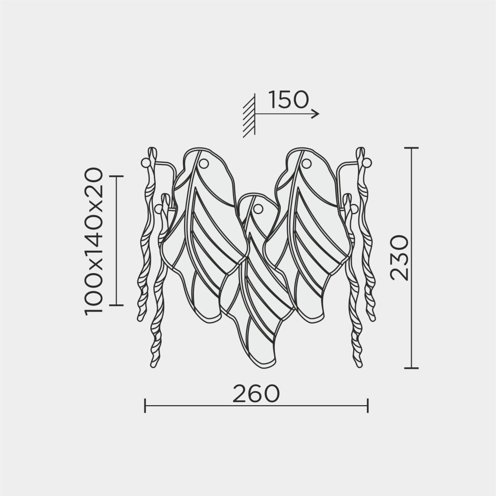 Настенный светильник MODESTYLE MS.2290.02 GD