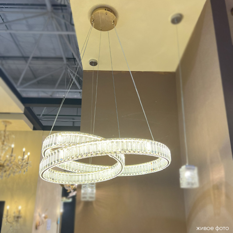 Светильник 80 см, 120W, 3000K, Crystal Lux MUSIKA SP120W LED GOLD, золото