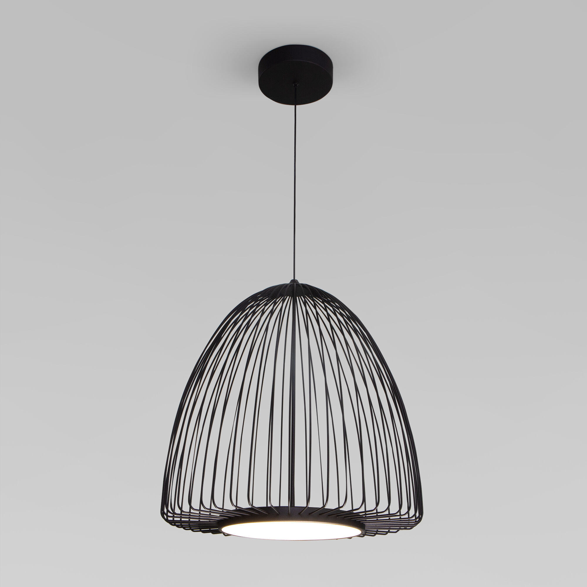 Подвесной светильник 45*45*60-160 см, LED*39W, 4000K, Eurosvet Comodita 40010/1 LED, черный, a069296
