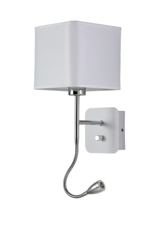Бра 16*20 см, Crystal Lux PACO AP2 CHROME/WHITE Хром/белый