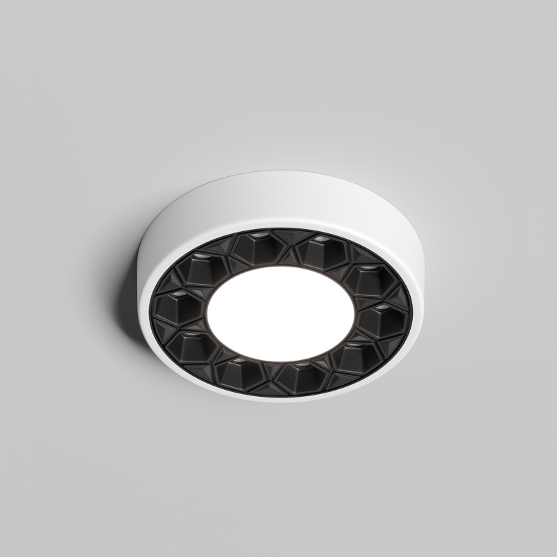 Встраиваемый светильник 9/5.5 см, LED*10W, 4000K, IP20, 720Lm Denkirs Dual DK2440-WB, белый